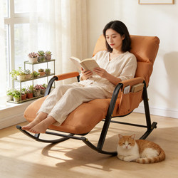 Rocking Chair Recliner for Adults, Can Lie down and Sleep, Balcony Lazy Sofa, Home Living Room Simple Single-Person Leisure Rocking Chair