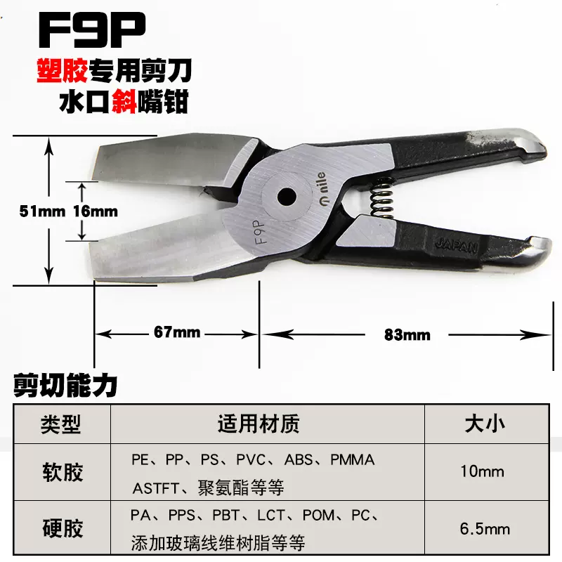 日本nile利莱F9P/FD9P 气剪树脂切断刀刃替刃刀头MR30A气动本-Taobao