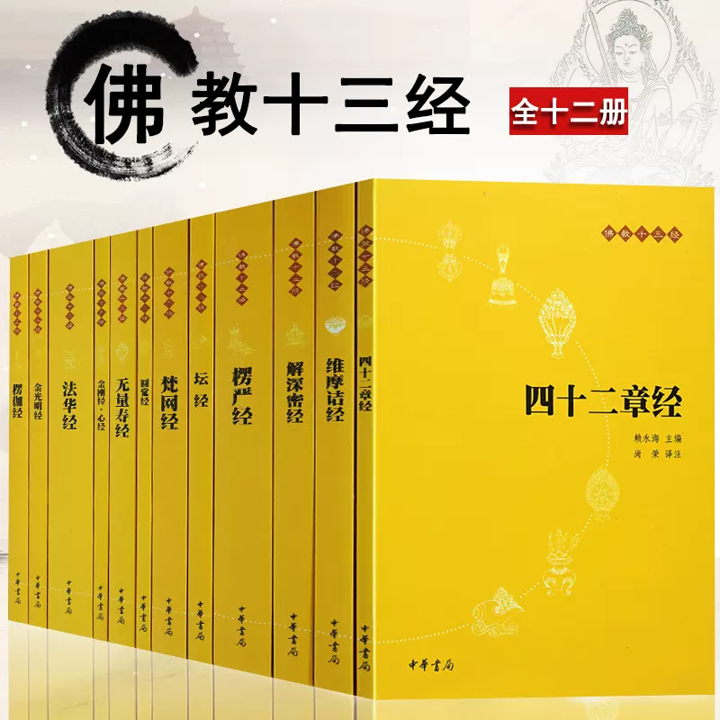 佛教十三经全套12册简体横排原文注释白话译文金刚经