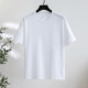 White short -sleeved T -shirt Female summer new cotton loose thin, thin, neutral men and women in the white embryo can dye the bottoming shirt
