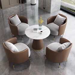 High-End Negotiation Table and Chair Set, Office Sofa, Hotel Shopping Mall Rest Area Reception Sofa, Coffee Table Set, Reception Chair