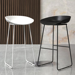 Nordic Bar Stool for Home Use, Island Bar Stool, Modern Minimalist Iron Art Bar Chair, Mobile Phone Store Experience Counter High Stool