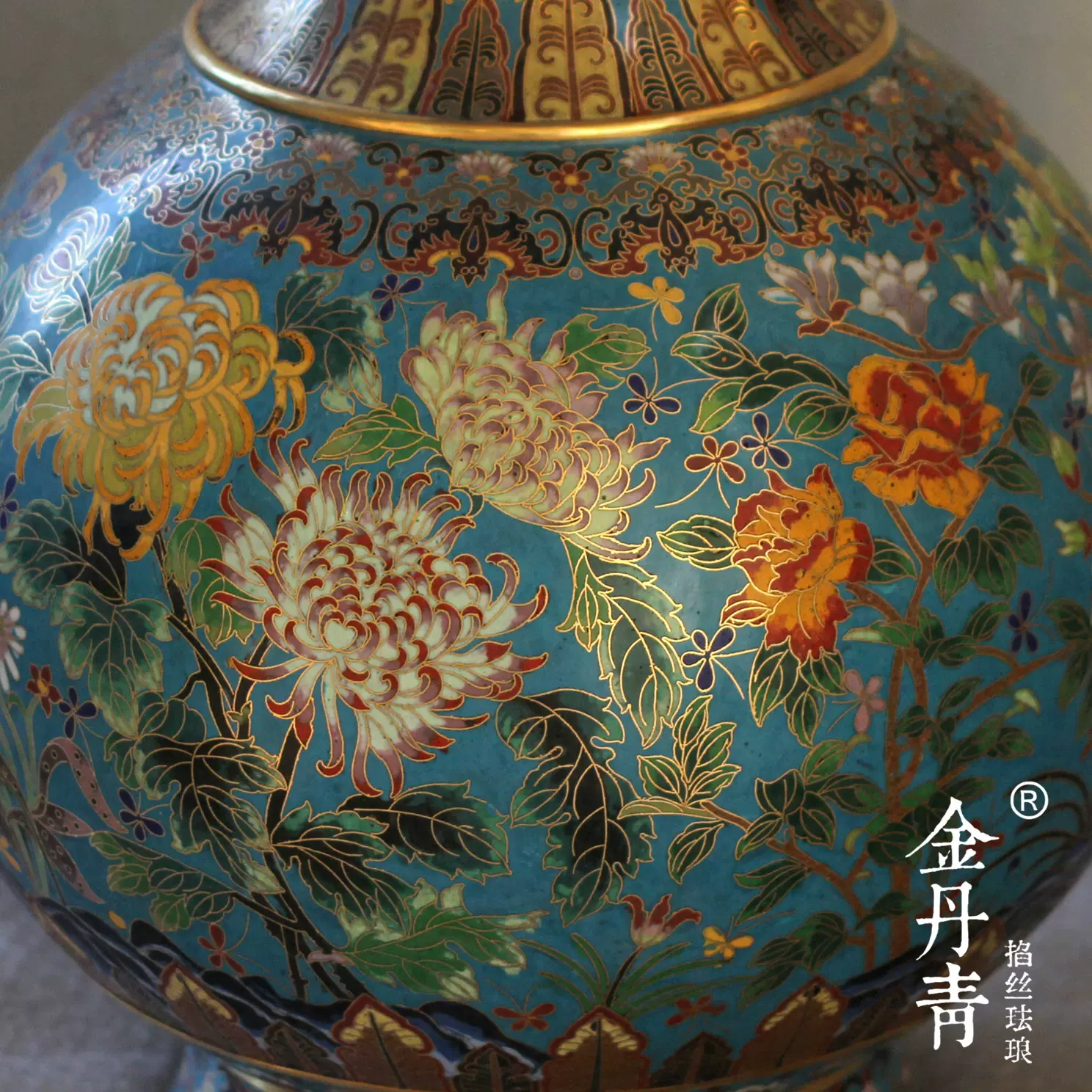 景泰藍 銅胎掐絲琺瑯彩牡丹紋香爐 香道具 骨董品 景泰藍 銅胎掐絲琺瑯彩牡丹紋香爐 香道具 骨董品 景泰藍掐