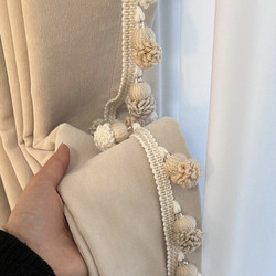 Curtain Lace Trim with Tassels, Trendy Pine Cone Decorations, Multi-Color High-End Valance Splicing Fringe, No Sewing Required