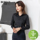 Bamboo fiber black shirt for women long-sleeved professional formal wear work clothes 2025 spring new short-sleeved white shirt