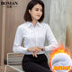Autumn and winter women's warm shirt women's long-sleeved plush velvet thickened professional white shirt formal temperament work clothes