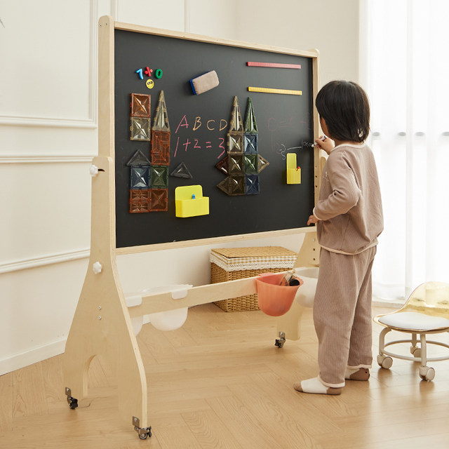 Young children's drawing board easel dust-free small blackboard teaching removable and erasable primary school students special home bracket type