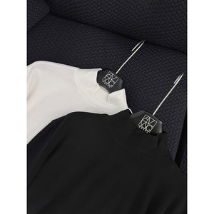 
Acha and Agu two-color half turtleneck bottoming shirt men's autumn Korean style versatile loose casual long-sleeved T-shirt