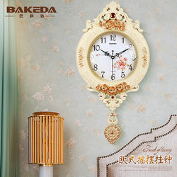 Modern Light Luxury European-Style Clock, Swinging Wall Clock, Creative and Stylish Wall-Mounted Clock, Silent Living Room Clock, Quartz Clock for Home Use