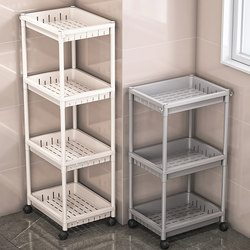 Trolley Storage Rack Bathroom Toilet Floor-Standing Storage Shelf Dormitory Storage Rack Bedroom Sundries Mobile Corner Rack