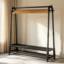 Clothes Rack, Bedroom Floor-Standing Clothes Rack, Multi-Functional Simple Coat Rack, Movable Clothes Rack, Household Clothes Rack