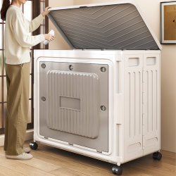 Storage Box with Large Capacity, Extra-Large Clothing Organizer, Foldable Flip-Top with Wheels, Suitable for Home Use, for Storing Clothes and Quilts