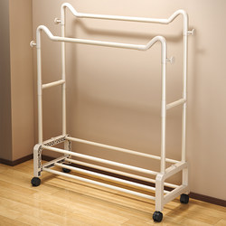 Simple Clothes Drying Rack, Floor-Standing Bedroom Coat Rack, Household Indoor Room Clothes Hanger, Movable Clothes Storage Rack