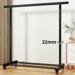 Simple Clothes Rack for Home Use, Indoor Balcony Floor-Standing Clothes Drying Rack, Movable Clothes Hanger for Bedroom, Dormitory Clothes Rod, Coat Rack