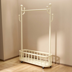 Clothes Drying Rack, Floor-Standing, Household Indoor Clothes Rack, Bedroom Coat Rack, Balcony Clothes Drying Rack, Movable Simple Clothes Rod Rack