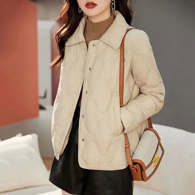 Women's Korean style middle-aged short winter jacket slim slim cotton jacket fashionable and fashionable collar