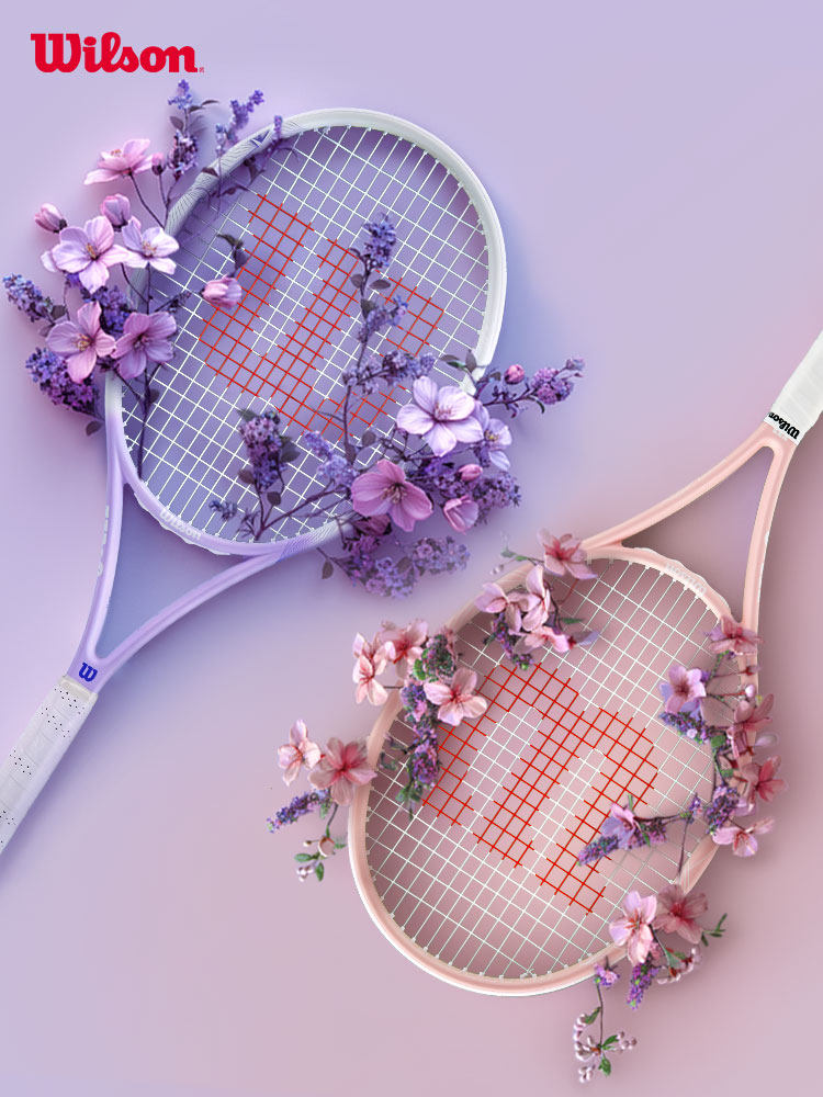 Wilson Purple Racket Wilson 2023 Lavendel Paarse Carbon Tennisracket