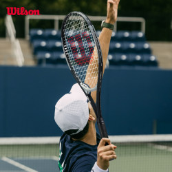 Wilson Official Tennis Racket, Shock-Absorbing, Lightweight, Large Racket Face, Aluminum Alloy, Beginner's Entry-Level Racket for Men and Women, Small Black Racket
