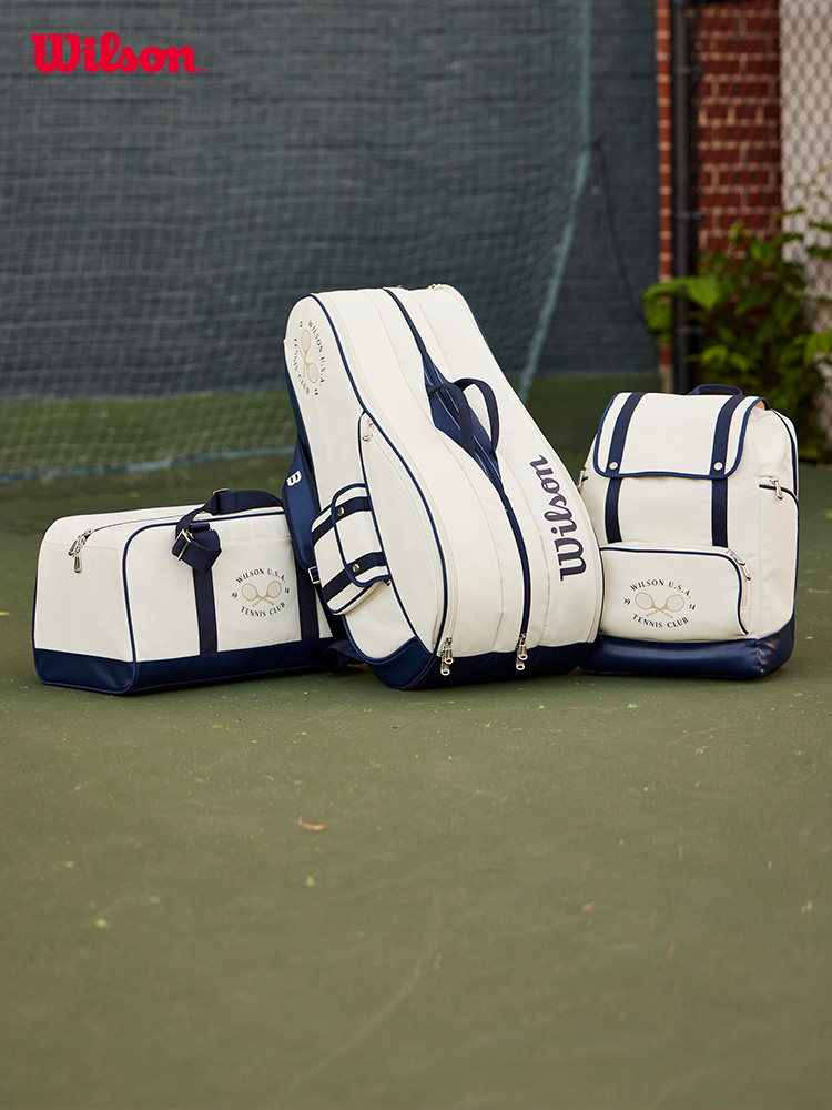 バッグ Wilson newspaper bag Wilson Retro Contrast Backpack - Tennis Bag with Shoe Compartment