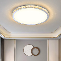 Master Bedroom Ceiling Light Modern Minimalist Light Luxury Crystal Living Room Light 2025 New Trendy Round Balcony Lighting Fixture