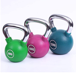 Colorful Pu Solid Kettlebell Set for Women's Yoga Fitness at Home, Men's Competitive Kettlebell Ball Lifting 4-20kg