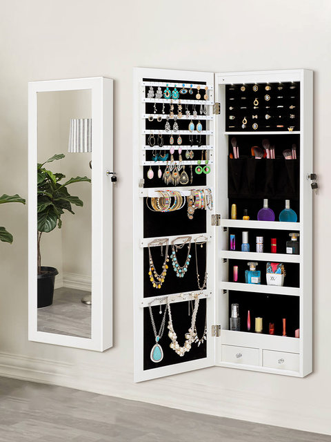 Dress mirror, makeup mirror storage cabinet full -body mirror dressing table entry home storage cabinet

