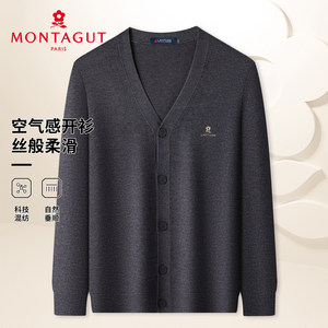 
Montagut Men's Knitted Cardigan 25 Autumn and Winter Dad Casual Top Middle-aged and Elderly Coat Sweater Z