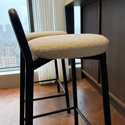 Bar Stool Modern Simple Round Stool High Chair Bar Chair Ktv Cashier Front Desk Stackable Home Bar Stool