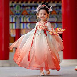 Children's Hanfu 2026 New Style Girls' High-End Ethereal Ancient Style Tang Suit Carp Girl Dress Spring and Summer