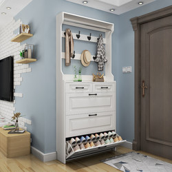 Ultra-Thin Tipping Shoe Cabinet with Hanger for Home Entrance, Indoor Entryway Cabinet, 2025 New Popular Model, Storage Shoe Rack for Entryway