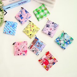 Cartoon Cute Foldable Medium-Sized Supermarket Shopping Bag Portable Eco-Friendly Bag Large Capacity Shoulder Grocery Bag Tote Bag