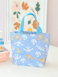 Cute Cartoon Kuromi Portable Lunch Box Bag Waterproof Zippered Lunch Bag Work Small Bag Student Lunch Bag