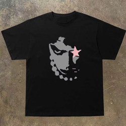 Make Money and Do Charity 260g Heavyweight Pure Cotton American Style Trendy Brand Personalized Printed Couple Short-Sleeve T-Shirt Unisex Handkerchief