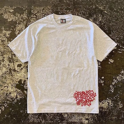 [Flash Sale Zone] 3A260G Pure Cotton Double Yarn! American Trendy Brand Oversize Letter Loose Short-Sleeve T-Shirt