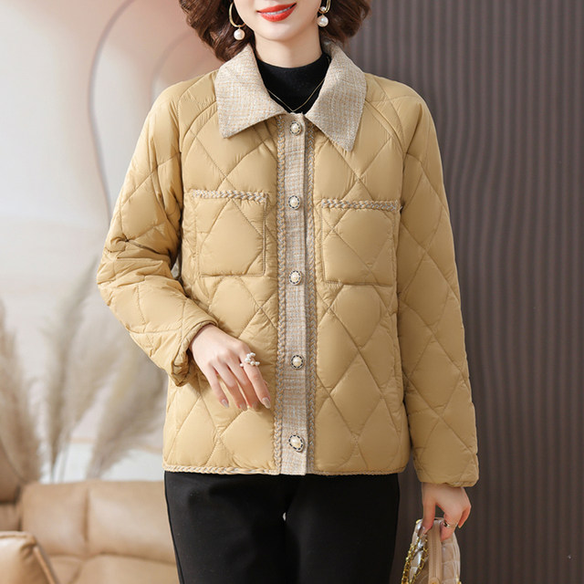 Middle-aged mother winter cotton-padded coat new autumn and winter small fragrance style cotton-padded coat short warm middle-aged and elderly women's cotton-padded jacket