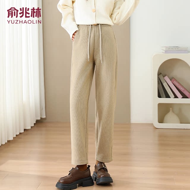 
Yu Zhaolin's mother's winter clothing plus velvet warm casual pants
