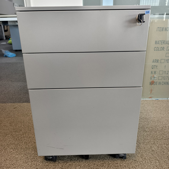 
POSH Keyu File Cabinet Desk Base Cabinet Iron Cabinet Office Mobile Cabinet Small Push Cabinet with Wheels Storage Cabinet Drawer Cabinet