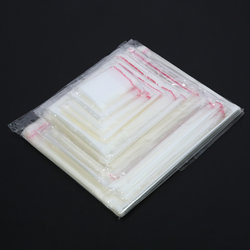 100 Opp Bags, Self-Adhesive Bags, Transparent Jewelry Storage Packaging Bags, Department Store Ziplock Bags, Transparent Plastic Bags