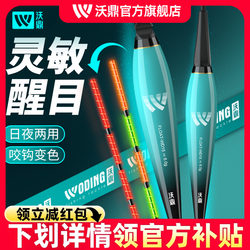 Woding Luminous Float with Color-Changing High-Sensitivity Fishing Float Set, Dual-Use for Day and Night, Ultra-Bright Electronic Float for Wild Carp Fishing