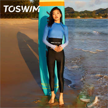 
Split long sleeves women's casual surfing suit swimsuit