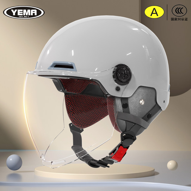 Mustang 3C certified motorcycle helmet for men and women, electric vehicle for all seasons, winter half helmet, summer safety helmet