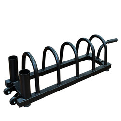 Movable Barbell Cart, Olympic Bar Storage Rack, Storage Rack, Dumbbell Plate Trailer, Full Rubber Barbell Plate Placement Rack