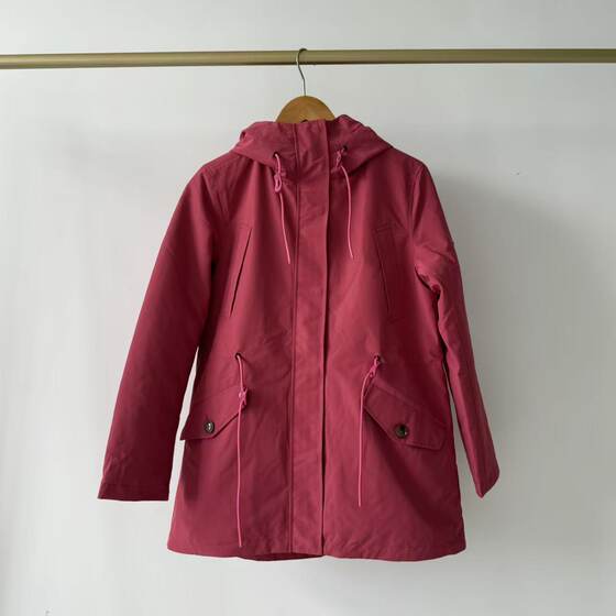 
Outdoor jacket windproof warm quilted quilted AG25 autumn and winter mid-length hooded cotton jacket three-proof fabric