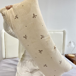 Milk Velvet Long Pillow for Sleeping, Removable and Washable, Parent-Child Double Pillowcase, Warm and Soft, Leg-Hugging 40X120