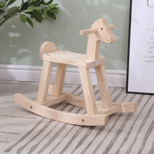 木製ロッキングホース - 子供と大人 - 無垢材のおもちゃ