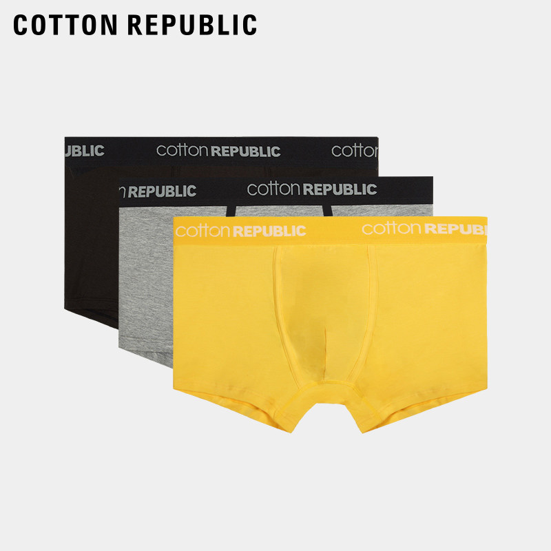 Cotton Republic 棉花共和国 微型窗干爽单向导湿科技 男式内裤 3条装 天猫优惠券折后￥99包邮（￥104-5）多套色可选