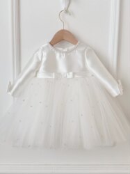 New baby girl's one-year-old dress skirt autumn and winter long-sleeved high-end western style girl baby flower girl's 100th birthday