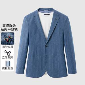
First-line cabinet withdrawal and label withdrawal 2025 autumn new style simple flat lapel pattern thin high elastic casual suit for men