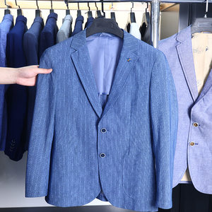 
[H Home] Removal of bids and cabinets! The simple, flat collar pattern of men in spring and autumn is a thin, high-elastic casual suit jacket with high elasticity in spring and autumn.