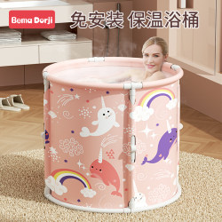 Foldable Bath Tub for Adults, Full-Body Bathing Tub, Children's Bath Tub, Can Be Used for Sitting, Home Use Bath Basin, Adult Bathtub
